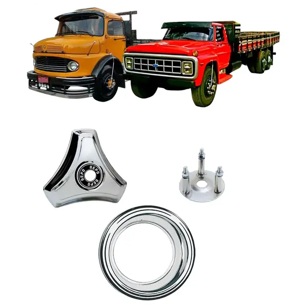 KIT Calota 3 Pontas Aro 20 P/rodoar c/ Aro e Suporte