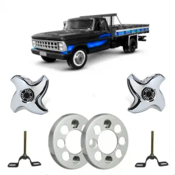 Kit Calota 8 Furos Aro 16 Dianteira para F4000 com Suporte - Durabilidade e Ajuste Perfeito