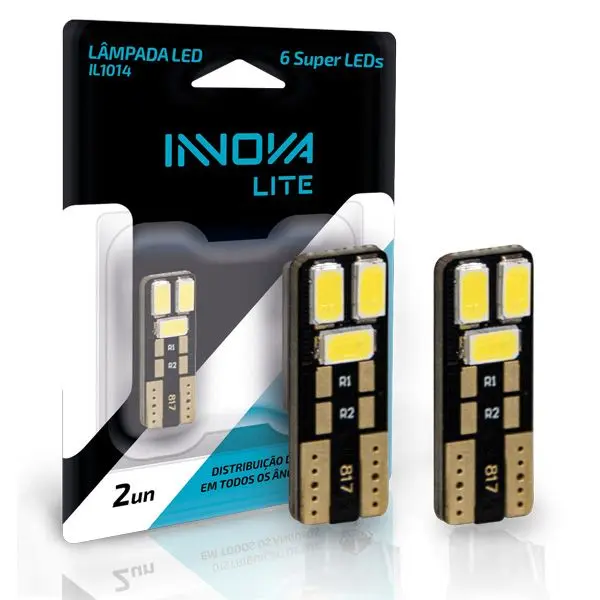 KIT LED T10 24V 6 LEDS 1 Polo Inova Lite — IL1014
