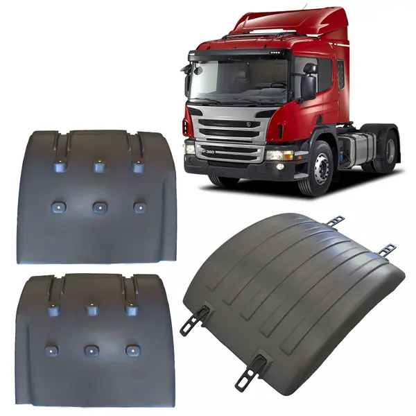 KIT Paralama Modelo Scania S5 Tripartido com Presilhas
