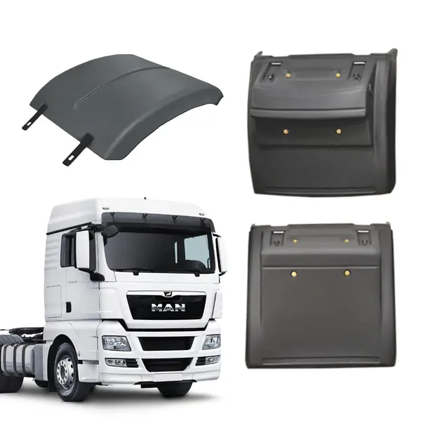 KIT Paralama Tripartido VW MAN TGX L/e C/abraçadeira Fixação