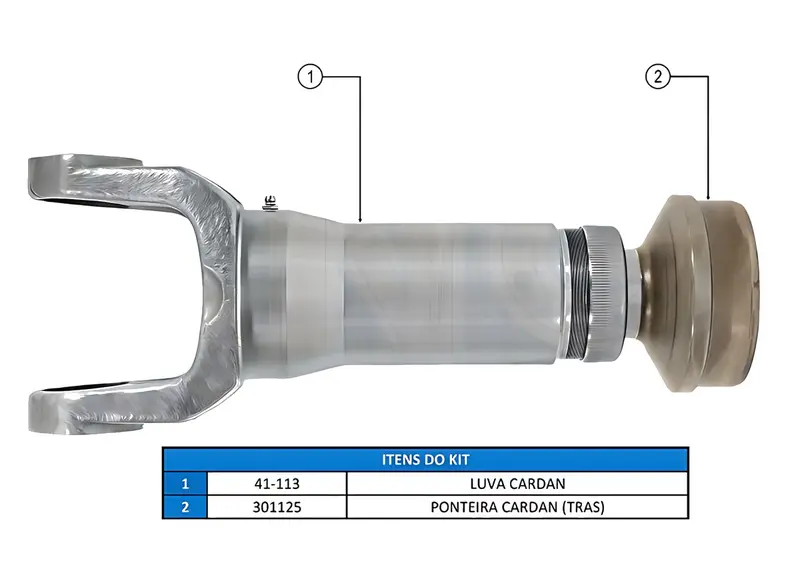 KIT Ponteira e Luva Cardan para Ford Cargo — 41-1121