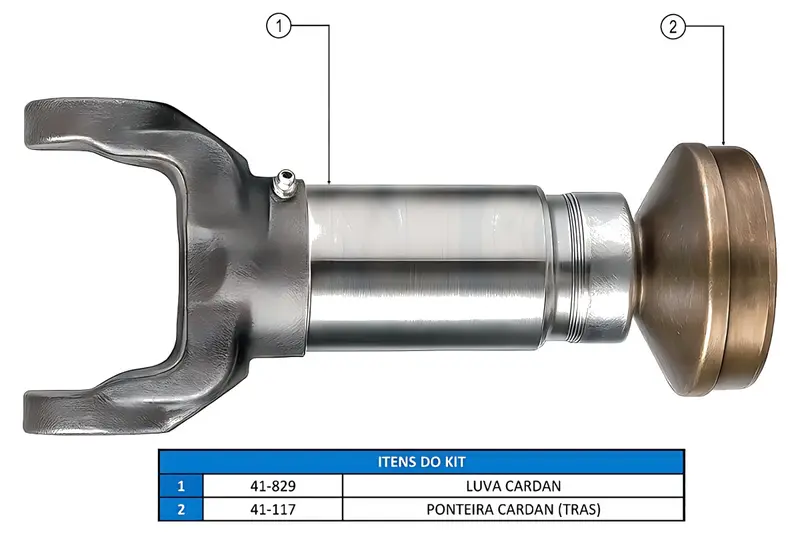 KIT Ponteira e Luva para Ford F1000 — 43-15711601KX