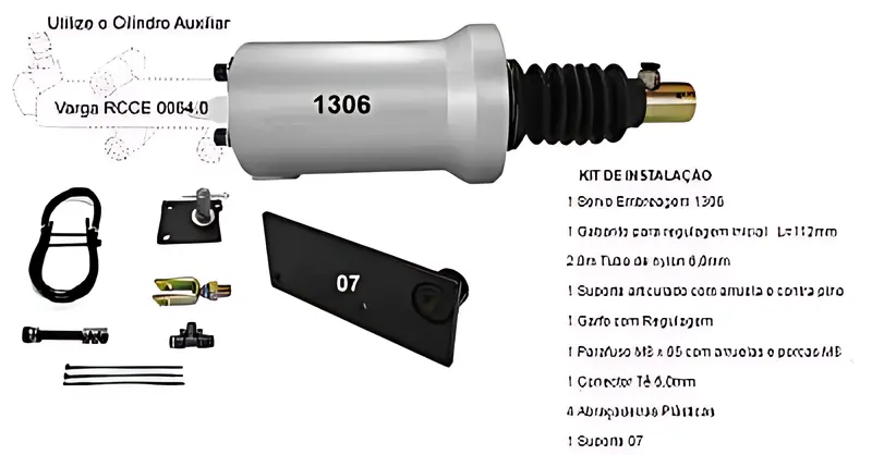 KIT Servo Embreagem VW 14210 16210 Eaton — 1306-07V