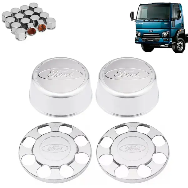 Kit Sobre Tampa Cubo Cromada para Caminhão Ford Cargo 1119 4×2