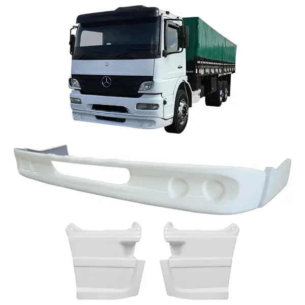 KIT Spoiler e Tampa Estribo Caminhão MB Atego 2008 a 2011