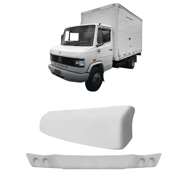 KIT Spoiler e Tapa Sol Caminhão MB 1620 Atron (fibra)