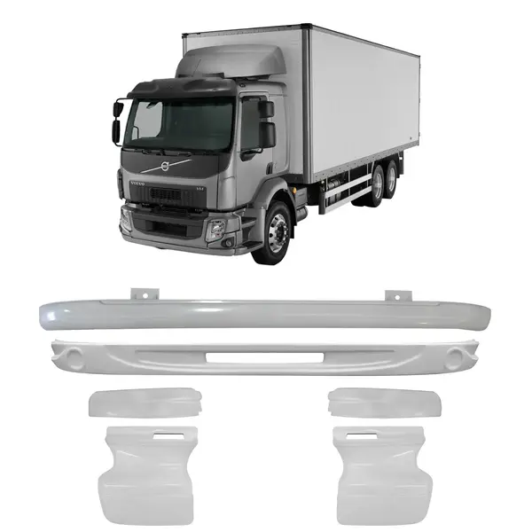 KIT Spoiler Saia Tampa Estribo Parachoque Caminhão Volvo VM 2006