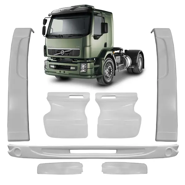 KIT Spoiler Tampa Estribo e Laterais Cegonheiro Volvo VM