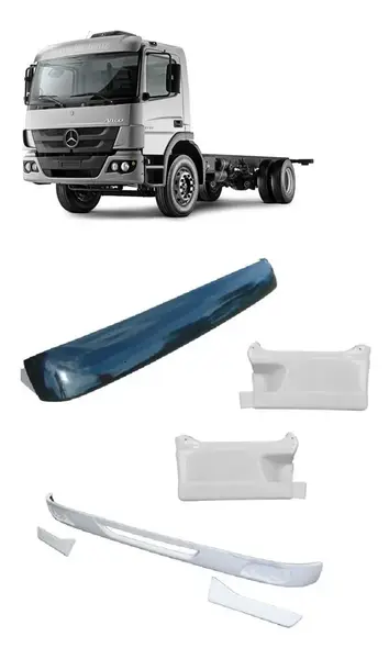 KIT Spoiler Tapa Sol Tampa Estribo MB Atego 1719 1726 2012