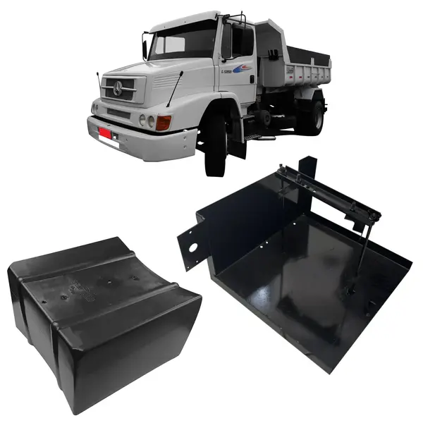 KIT Tampa e Base Inferior Bateria Caminhão MB 1620 1996