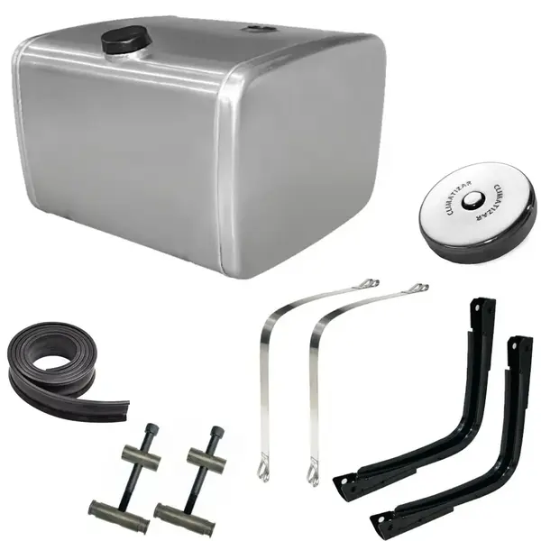 Kit Tanque Alumínio 400 Litros Com Suportes Para Caminhão Truck