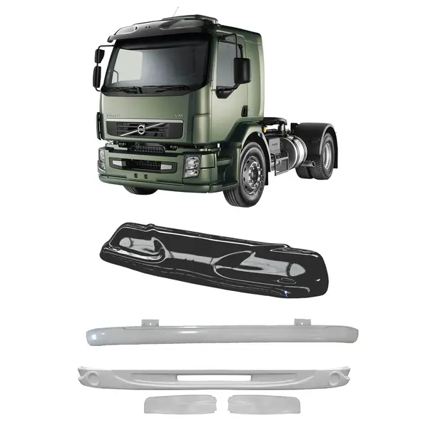 Kit Top Caminhão Volvo VM Estribo Saia Spoiler Tapa Sol