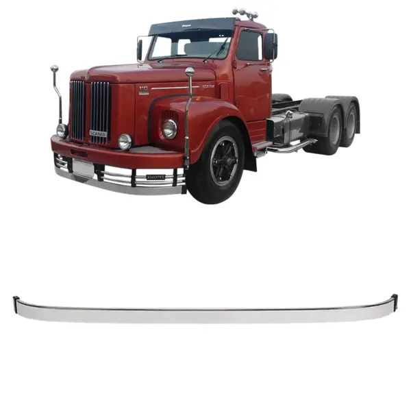 Lâmina Parachoque Argentino para Caminhão Scania L110 L111 Aço Cromado Resistente