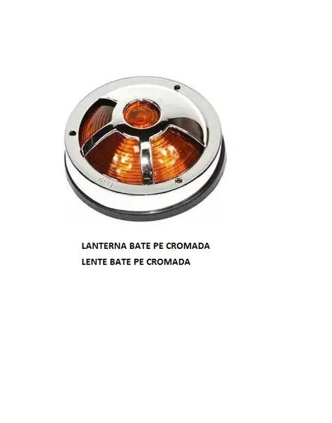 Lanterna Bate Pe Cromada Amarela 3 Trevo
