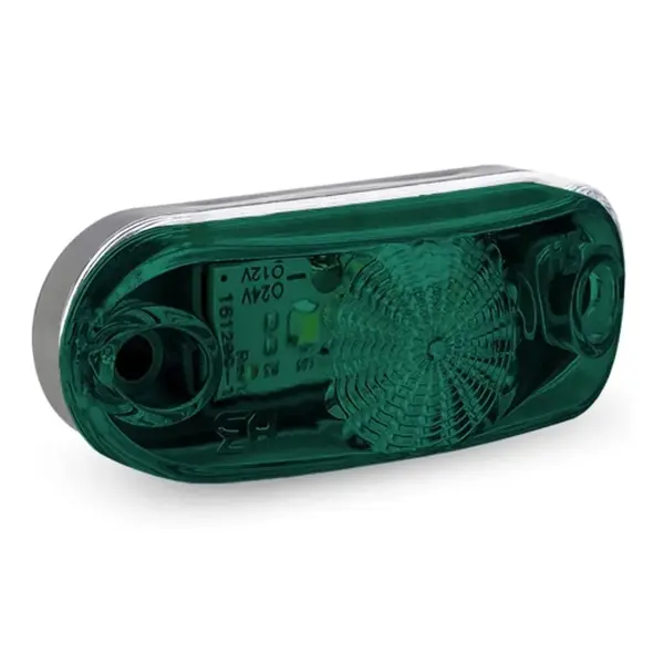 Lanterna Delimitadora Placa LED Verde para Universal Caminhão 12v 24v