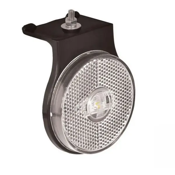 Lanterna Lateral Carreta LED Cristal 65mm 12V 24V com Fio