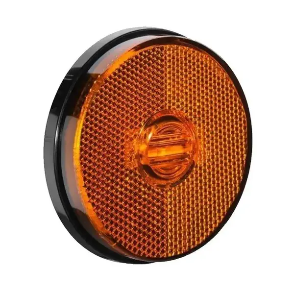 Lanterna Lateral Carreta LED Laranja 65mm 12V 24V sem Suporte