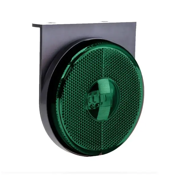 Lanterna Lateral Carreta LED Verde 85mm 12V 24V com Fio