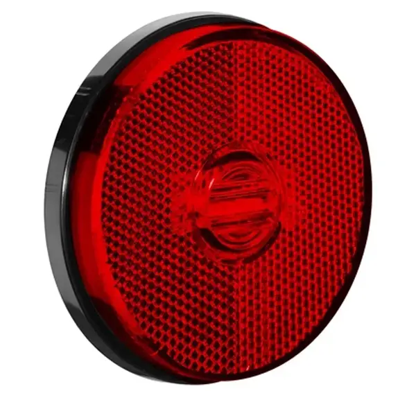 Lanterna Lateral Carreta LED Vermelha 65mm 12V 24V sem Suporte