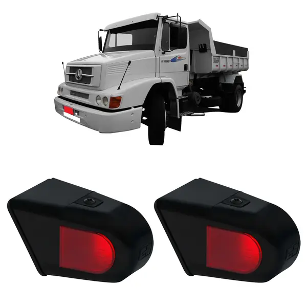 Lanterna Teto Caminhão MB 1318 1418 1618 1620 Bicolor Par