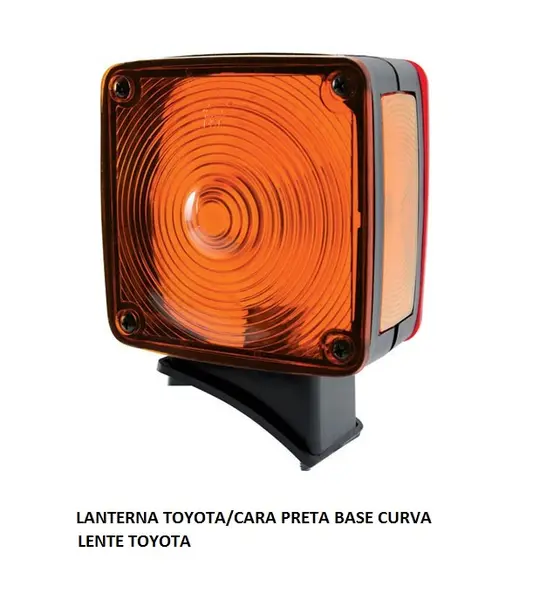 Lanterna Toyota/cara Preta Base Curva