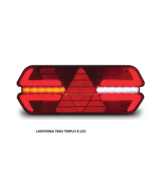 Lanterna Tras Universal Triplo X LED 24V
