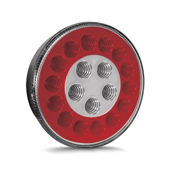 Lanterna Traseira Redonda Carreta Baú Facchini LED Bivolt
