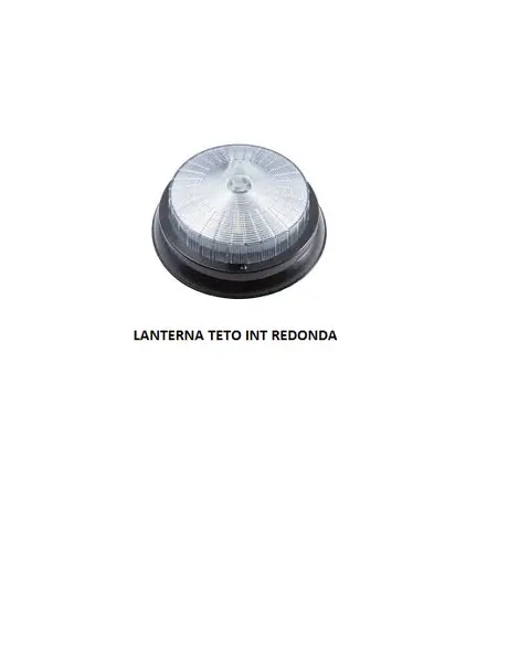 Lente Teto Int Redonda Az/am/vd