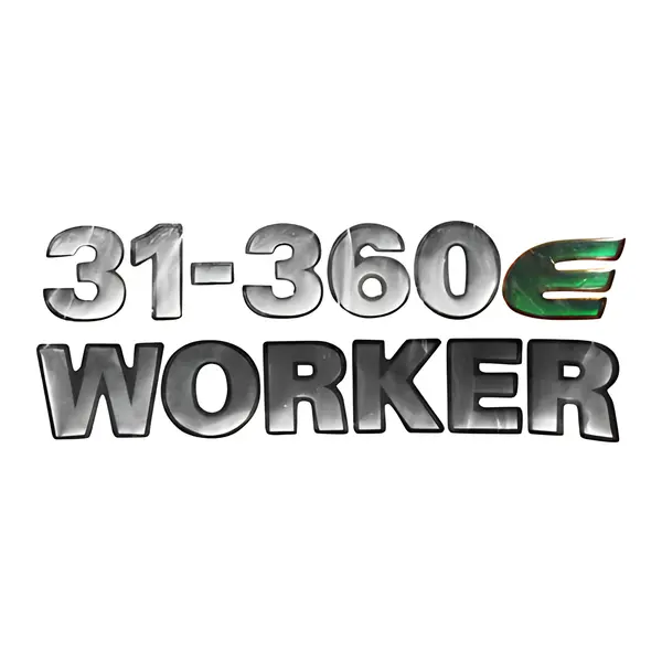 Logo Lateral VW Worker Serie Prata — VW31360E
