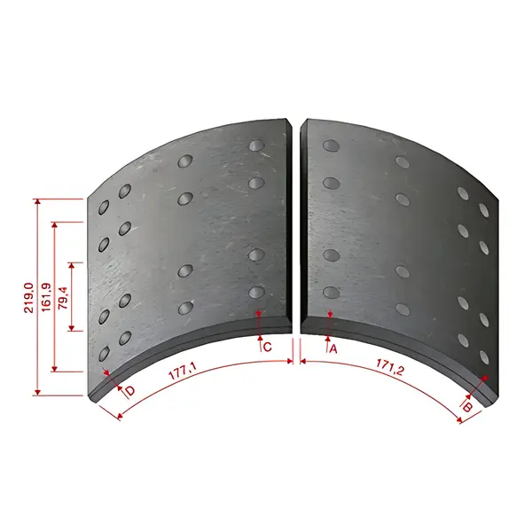 Lona Freio para Ford para Iveco para Volvo VM — MPDFW910