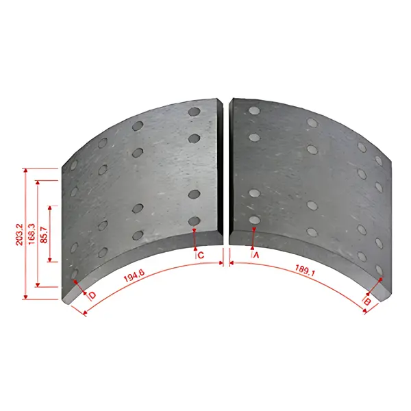 Lona Freio para Iveco Eurotrakker Randon Guerra — DC333DNA78