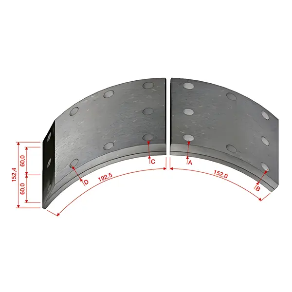 Lona Freio para Volvo B10M B58E B58M N10 N12 NL12 — ML1350