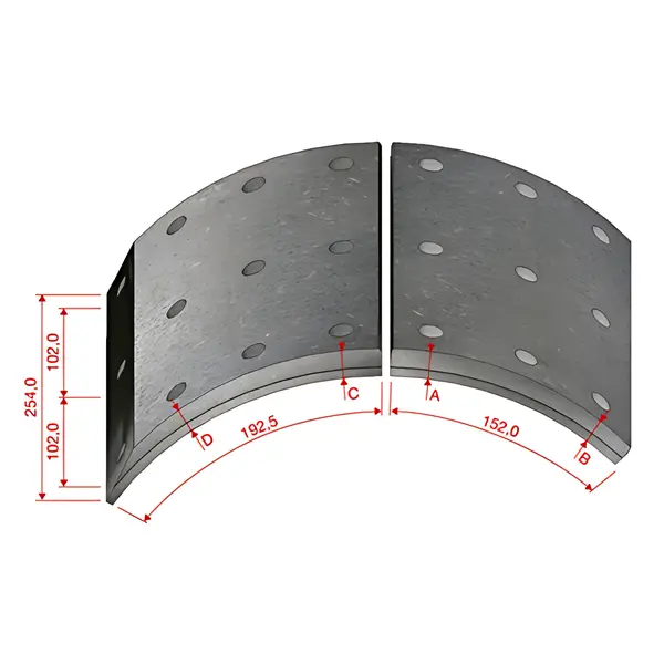 Lona Freio Tras para Volvo Onibus B10M B58 — ML1353
