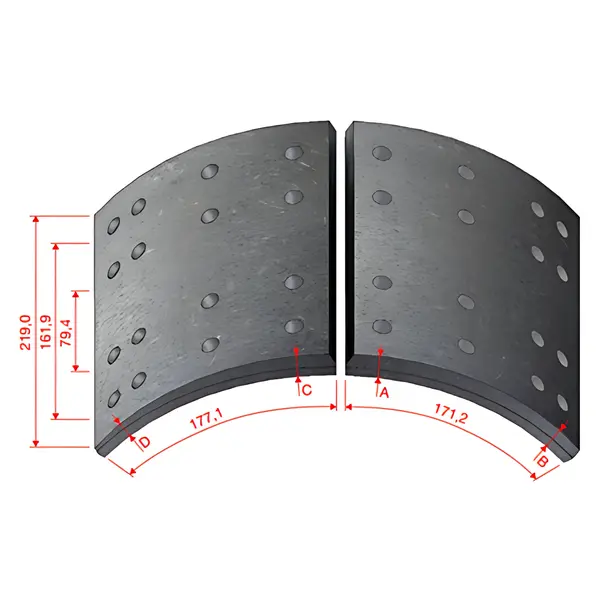 Lona Freio Traseira para VW 15180 17230 — 2TJ698159