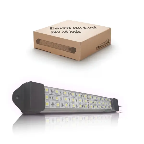 Luminaria Tripla 20CM 24V Cristal LED C/interruptor 36 LEDS