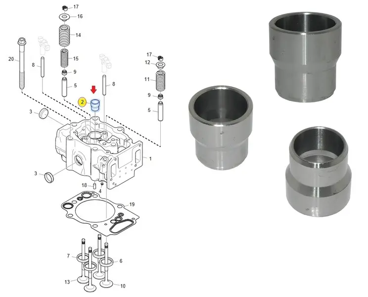 Luva Bico Injetor para Scania Serie 4 L P G R S T — 1857051