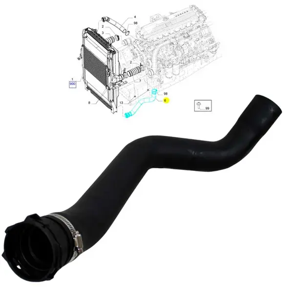 Mangueira Radiador para Iveco Stralis Hiway — 5802036650
