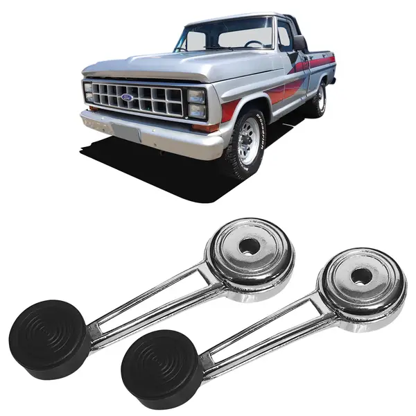 Manivela Vidro Caminhão Ford Cromado Par