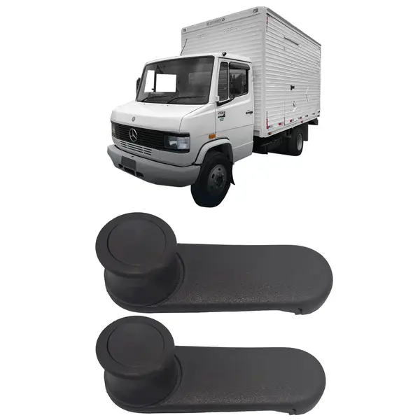 Manivela Vidro Caminhão MB 709 1618 Cinza Par