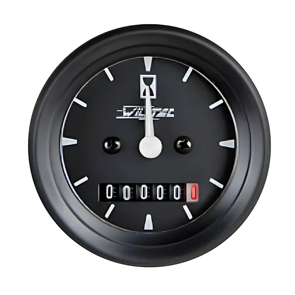 Medidor Horas Universal 60MM c/ Luz Preto — W46050