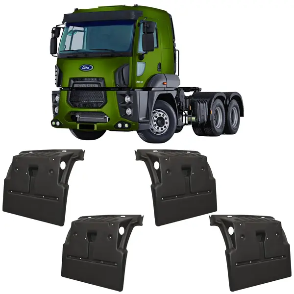 Meio Paralama Tração Caminhão Ford Cargo 2842 ( KIT c/ 4 Peças )
