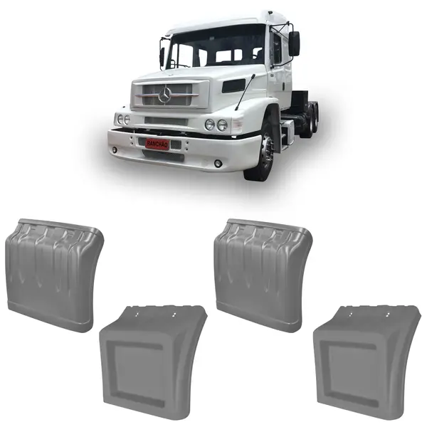 Meio Paralama Tração Caminhão MB 1634LS 1938S 1938LS Jogo