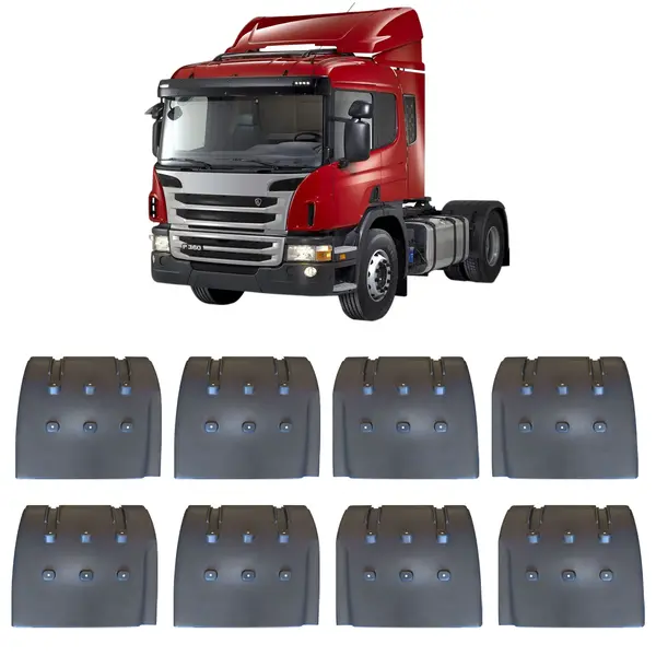 Meio Paralama Tração Caminhão Sc S5 ( KIT c/ 8 Peças )