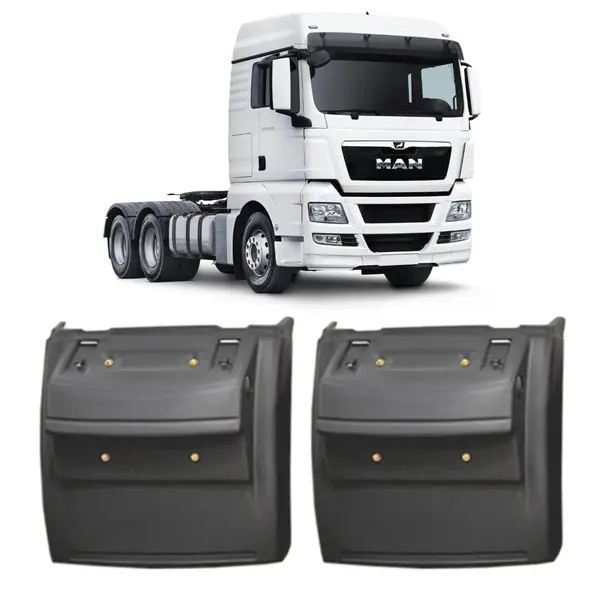 Meio Paralama Traseiro MAN TGX L/d C/abraçadeira Fixação 2PÇ