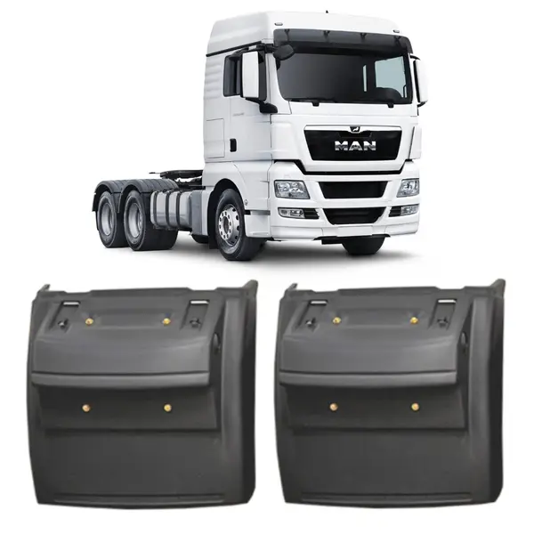 Meio Paralama Traseiro MAN TGX L/e C/abraçadeira Fixação 2PÇ