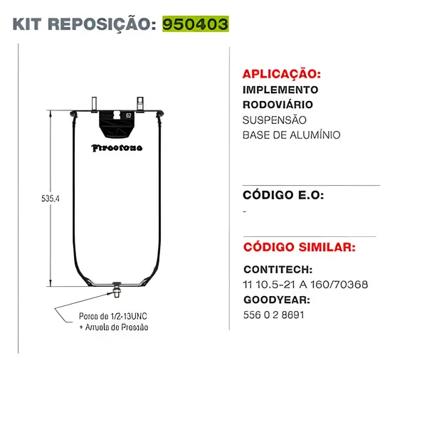 Mola Pneumatica Eixo Ibero Carretas Manos — 950403