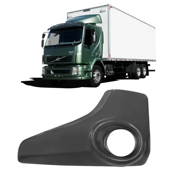 Moldura Farol Auxiliar Volvo VM 2014 a 2019 com Furo Lado Esquerdo