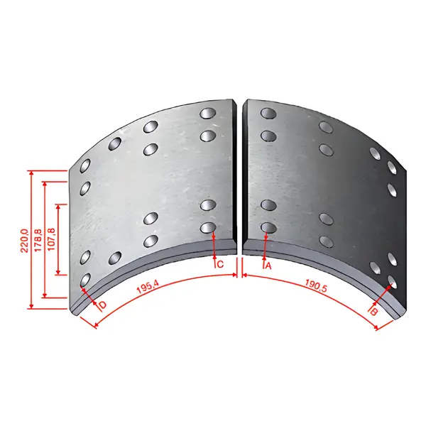 Mpk DFW411DNA38 Lona Freio VW 17230OD para Iveco 170S28 — DFW411DNA38