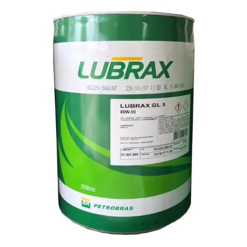 Oleo Lubrax 80W90 20L Transmissao Engrenagem GL5 — 1001952